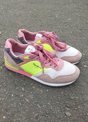 Яркие британские женские кроссовки pepe jeans сникерсы