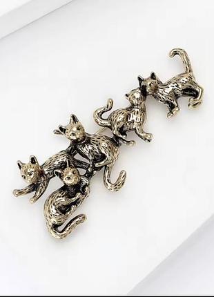 Брошка коти 5,1 см, кіт, кішка