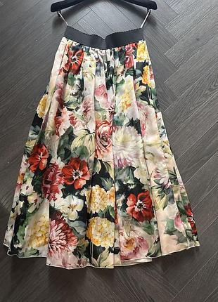 Юбка-миди шелк органза dolce&gabbana