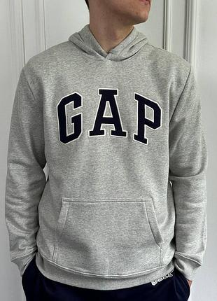 Оригінальна кофта gap «light heather grey» з флісом! 2