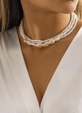 Розпродаж 💛💙 стильна потрійна прикраса намистини