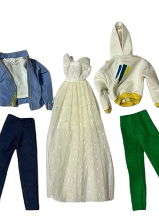 Набір одягу для ляльок типу барбі в сумочці (1344)