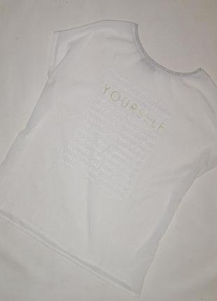 Нежная белая блузка zara мотивирующая надпись