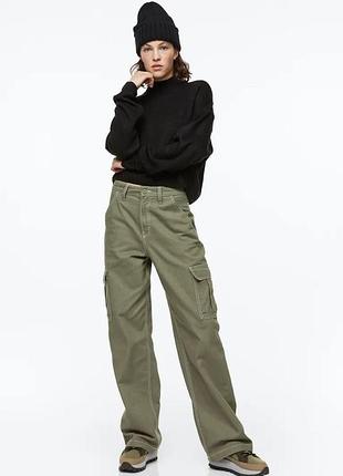 Джинси хакі карго прямі джинсові штани