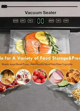 Вакууматор hz-001 100w сенсорный вакуумный упаковщик продуктов