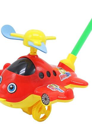 Каталка "самолет" с ручкой