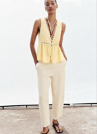 Топ з мереживом zara