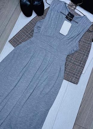 Нова міді сукня zara l плаття а силуету трикотажна сукня зара з v вирізом