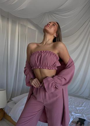 Комплет для сну та дому 3в1 віскоза