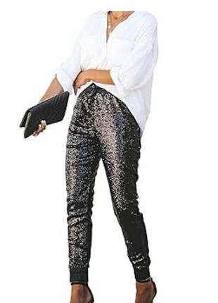 Джинсы брюки брюки блестящие h&amp;m p.s/m (38/12)