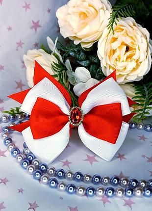 Заколка бант 1 шт - бантик для принцеси. ручна робота. заколка для волосся