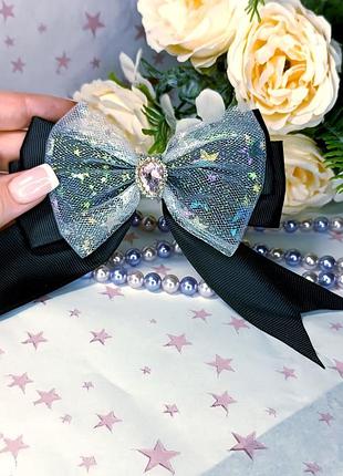 Шпилька бант 1 шт. — бантик для принцесі. ручна робота. шпилька для волосся