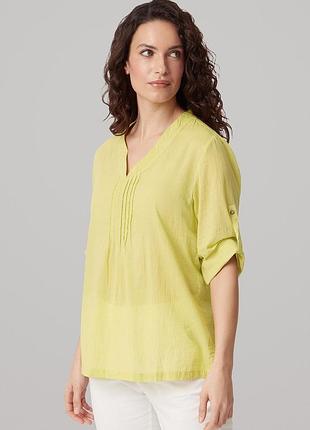 Ллняна блуза салатова