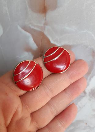 Клипсы круглые металл эмаль, винтажное состояние