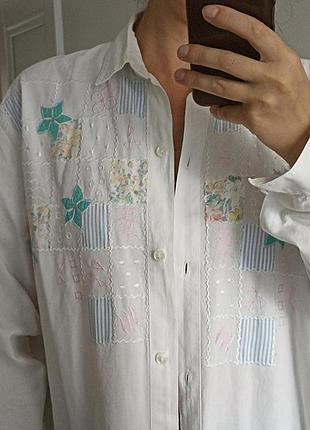 Винтажная хлопковая рубашка