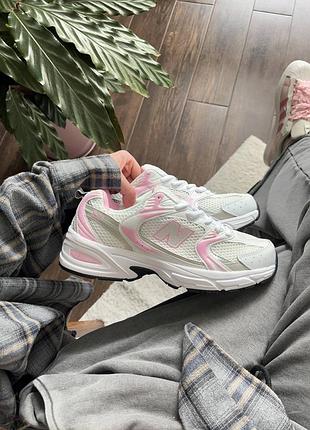 👟 кросівки     new balance 530 white pink silver     / наложка bs👟