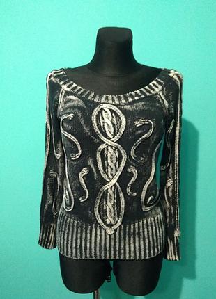 Свитер синий вязаный reel