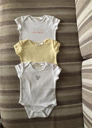 Бодіки zara 3 шт на 9-12 місяців в чудовому стані