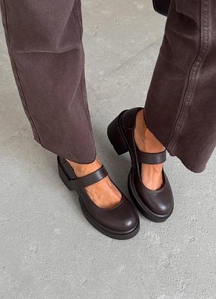 Туфлі жіночі натуральна шкіра коричневі