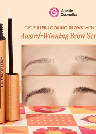 Сироватка для росту брів grande cosmetics grandebrow brow enhancing serum 3ml.