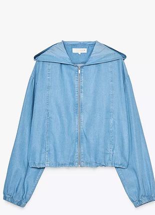 Оверсайз вітровка zara, джинсова оверсайз куртка, плащівка zara