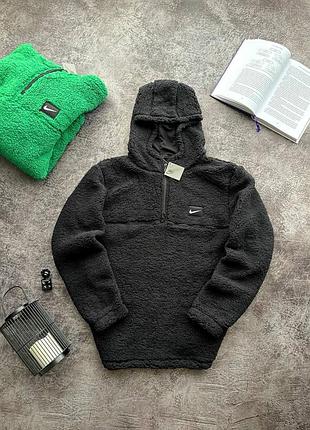 Чоловіча хутряна толстовка худі тедді nike