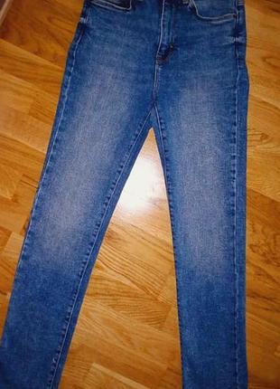 Джинсы прямого кроя c&a с высокой посадкой