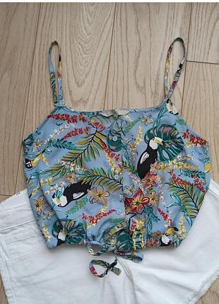 Укороченная майка с кулиской