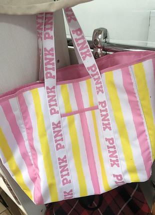 Сумка шопер пляжна сумка pink victoria’s secret