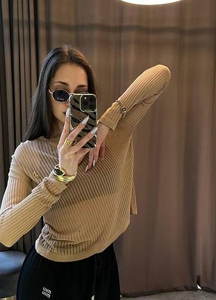 Гольф лонг лонгслив беж 5