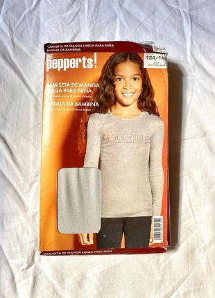 Новий лонгслів на дівчинку 8 9 10 років розмір 134 140, кофта , футболка з довгим рукавом, реглан. світло сірий колір. для школи піддівка, піддіва .