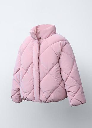 Стеганая прорезиненная куртка zara 2
