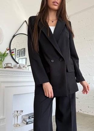 Брючний костюм діловий повсякденний нарядний святковий жіночий осінній на осінь бежевий рожевий чорний блакитний коричневий на 1 вересня