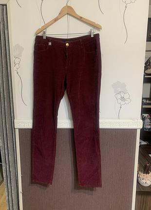 Вельветові брюки кольору марсала. стрейч