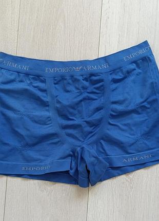 Труси чоловічі базові сині боксерки emporio armani l 12 40 48