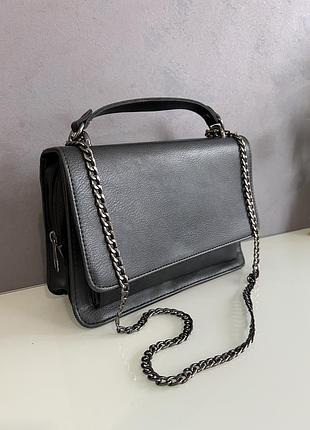 Чорна сумка бренду romashka 2