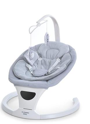 Укачивающий центр-шезлонг soul me 1175 light gray