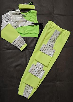 Детский танцевальный костюм hip -hop, джаз-фанк, денсхол, хип-хоп, jazz  
размер 116