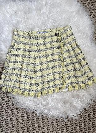 Твідова спідниця zara
