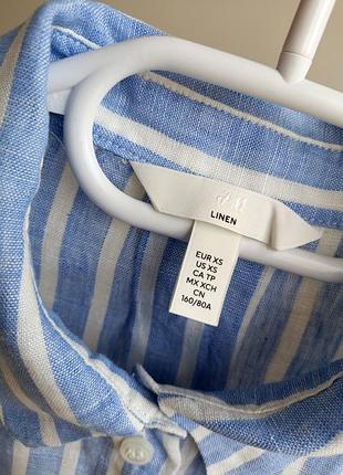 Рубашка льняная h&amp;m 7