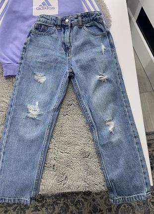 Джинси джинсові штани для дівчинки 5-6 років