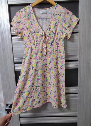 Платье в цветочный принт вискоза