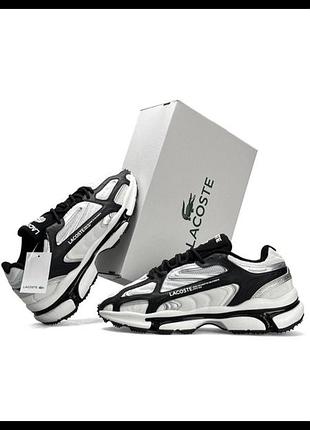 Чоловічі кросівки lacoste l003 2k24 prm white black silver