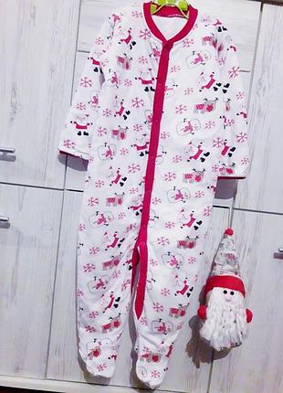 Новорічний злитий ком без комбінезон сліп чоловічок christmas matalan.