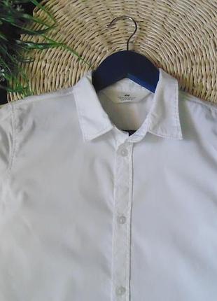 Стильная белая рубашка h&amp;m 3