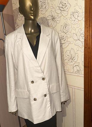 Піджак двубортний льняний l-xl