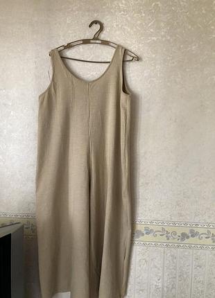 Комбинезон женский, свободного кроя zara, размер l, xl, трикотажный хлопок, очень качественный и интересный