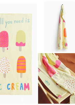 H&amp;m пляжное полотенце beach towel ice cream