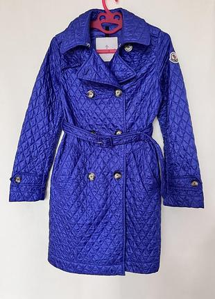 Стьобана подовжена куртка для дівчинки moncler