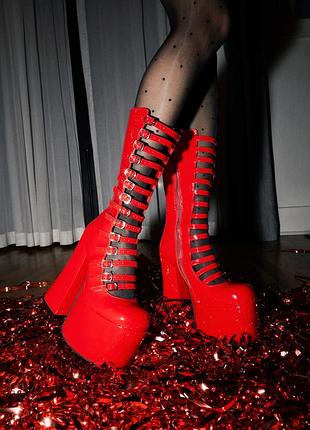 Hardcore dazzle platform boots goth готичні чоботи нові розмір 38